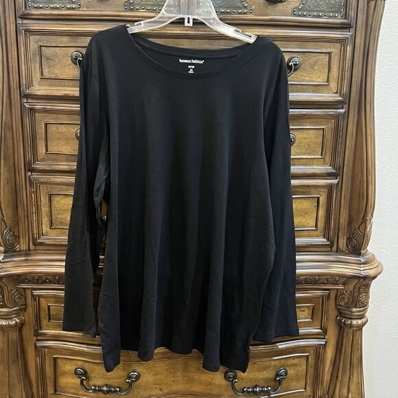 New 3 Woman Within Plus Size Tops 2X & 2X Petite 26 28 L/S NWOT Red Blue Black - Picture 2 of 9